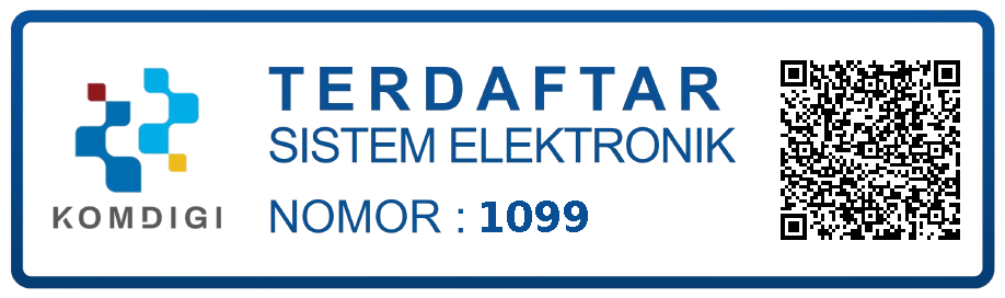 Badge Terdaftar PSE Komdigi Nomor 1099